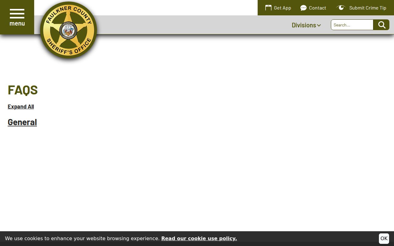 Faulkner County Sheriff FAQ instructions for a person who suspects a warrant
