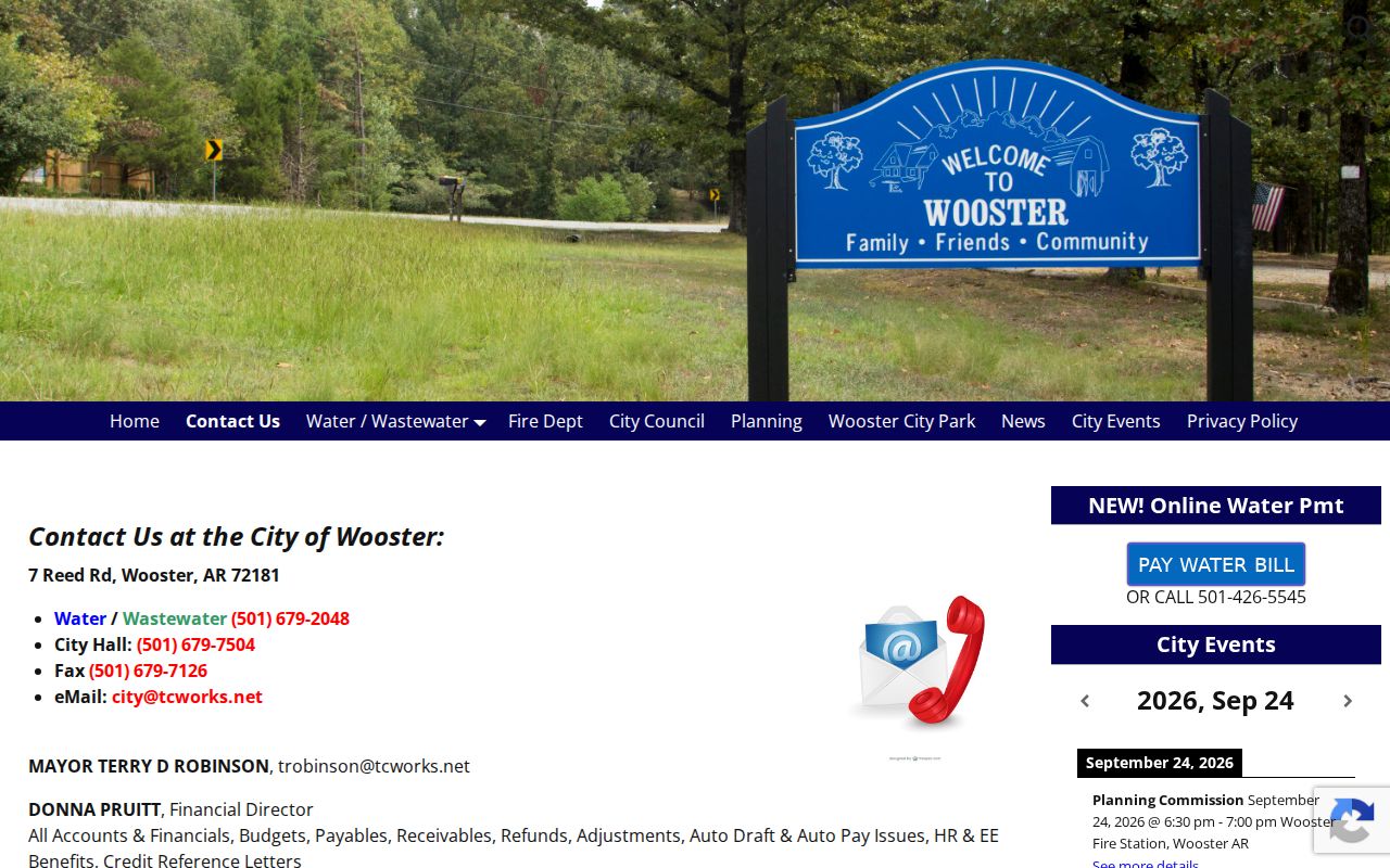 Wooster City Hall contact for Wooster warrant routing
